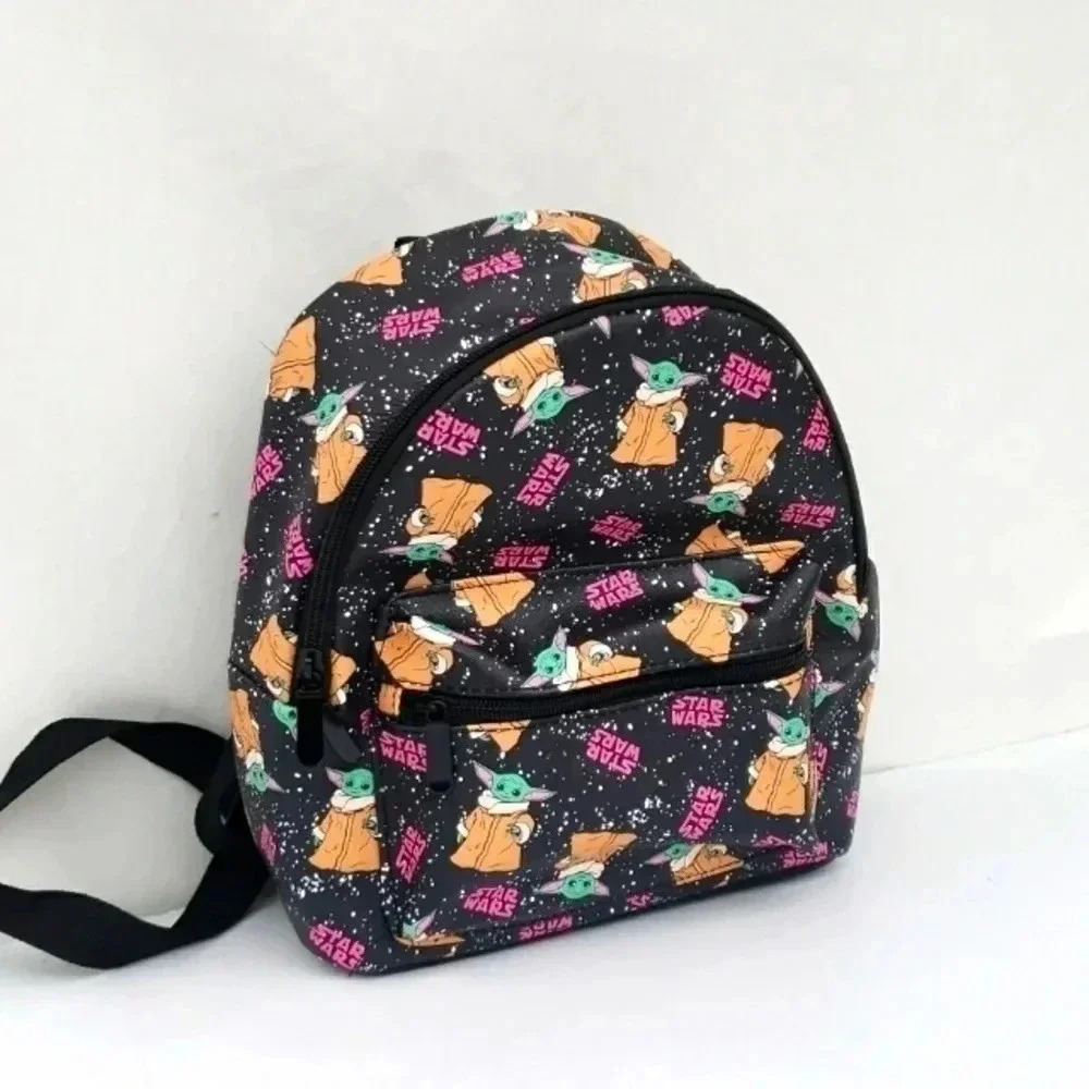 New Retro Leather Disney Star Wars Baby Yoda Backpack